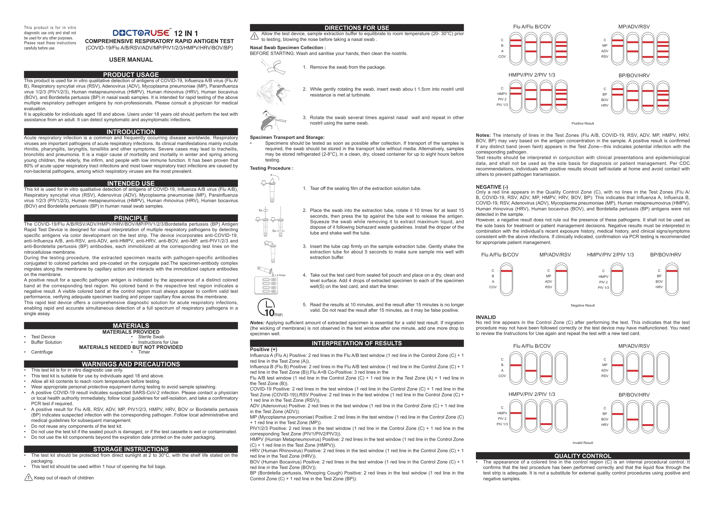 新品上架 - DOCTORUSE 12合1呼吸道感染快速檢測試劑盒:圖片 7